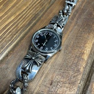 Chrome hearts cross id watch bracelet